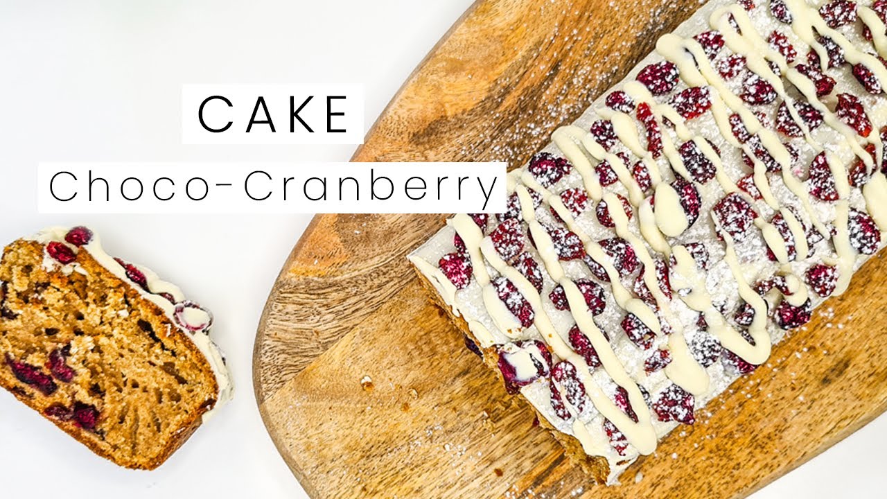 Cake Vanille - Cranberry & Glaçage au Chocolat Blanc