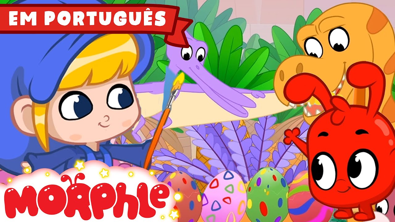 ⁣Pintando ovos de dinossauro | Morphle em Português | Desenhos Animados para Crianças em Português