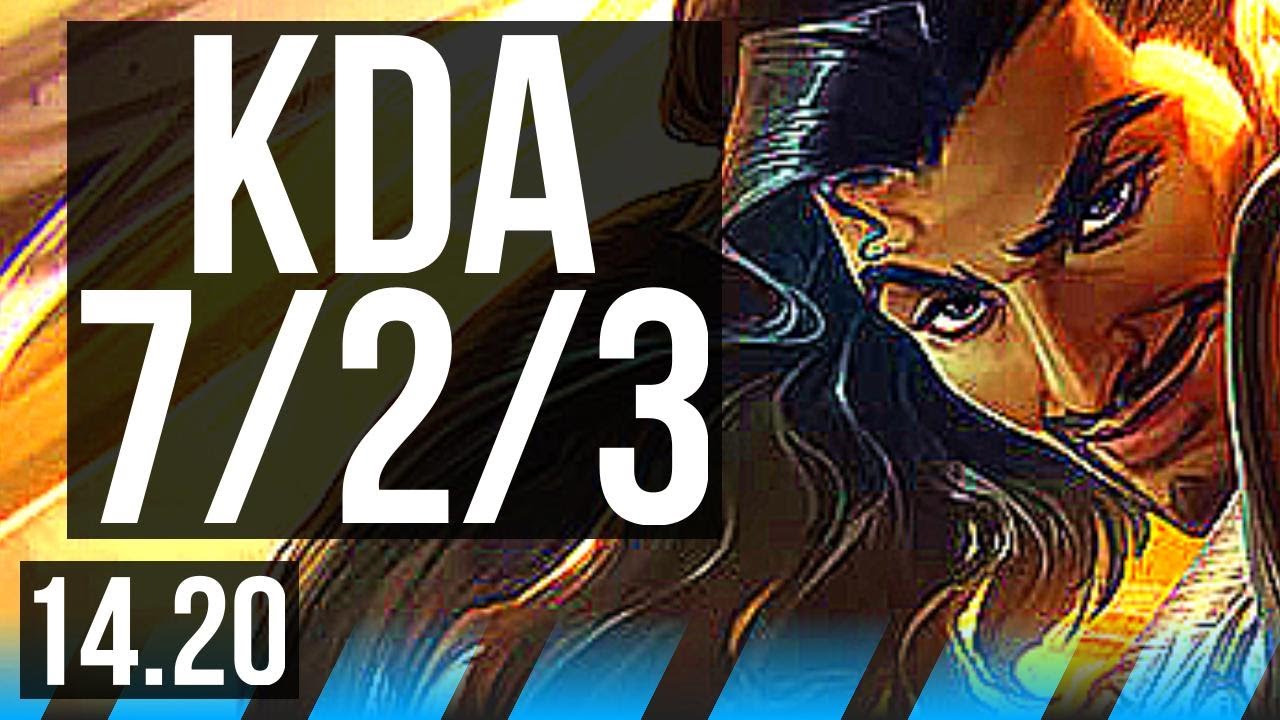 AKSHAN vs AATROX (MID) | Rank 8 Akshan, 1100+ games, 7/2/3 | KR Grandmaster | 14.20