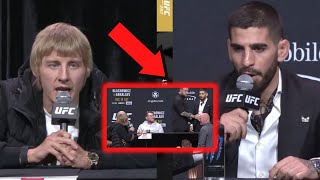 Paddy The Baddy \& Ilia Topuria Go CRAZY At Each Other #UFC282 Press Conference