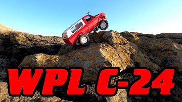 WPL C24 Hilux Mini Crawler Hits The Beach Rocks!