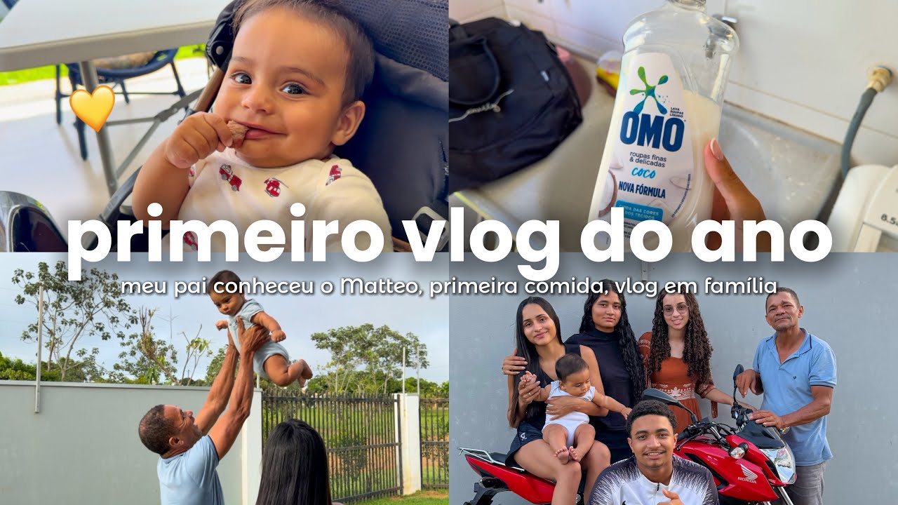 MEU PAI CHEGOU, MATTEO COMEU COMIDA PELA PRIMEIRA VEZ, ROTINA EM FAMÍLIA, FAXINA, MINI FÉRIAS 💛