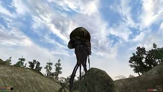 Morrowind Mod - Rideable Silt Striders - Jump Out Mid Ride
