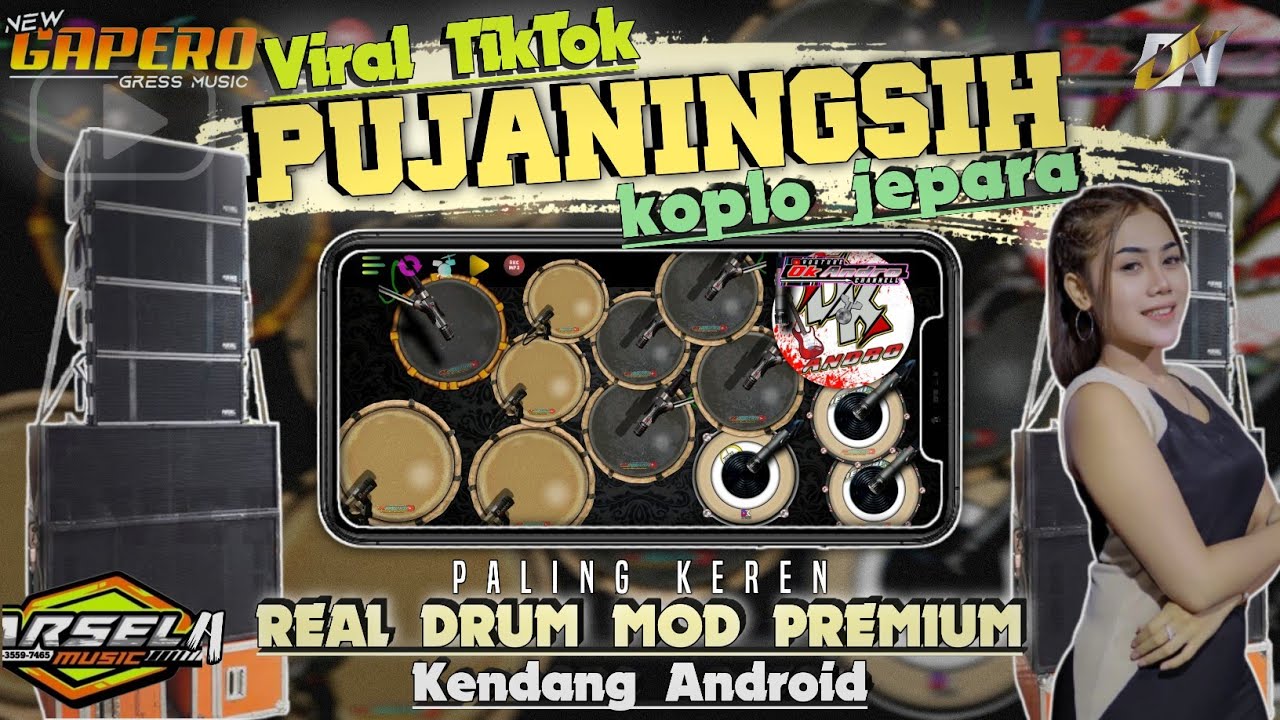 ENAK BANGET❗️PUJANINGSIH - COVER REAL DRUM MOD KENDANG ANDROID