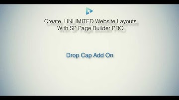 SP Pagebuilder Pro Tutorial - Drop Cap Add on