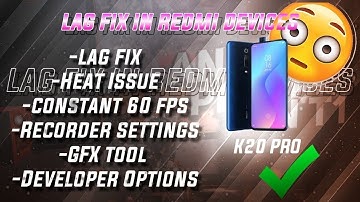 BGMI LAG FIX🔥 Redmi K20 Pro Lag Fix🔥Permanent 100% Solution🔥 | Competitive Lag Fix 60FPS🔥