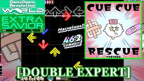 【DDR WORLD】 CUE CUE RESCUE / TORIENA [DOUBLE EXPERT] 譜面確認+Clap