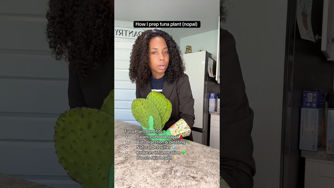 как я подготавливаю свежий тунец (кактус нопаль) перед тем, как превратить его в натуральный напи...