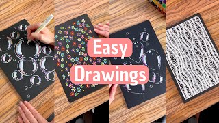 9 Easy Drawing Ideas On Black Paper