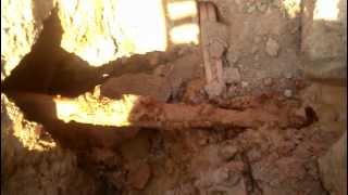 Directional drill pulling back conduit