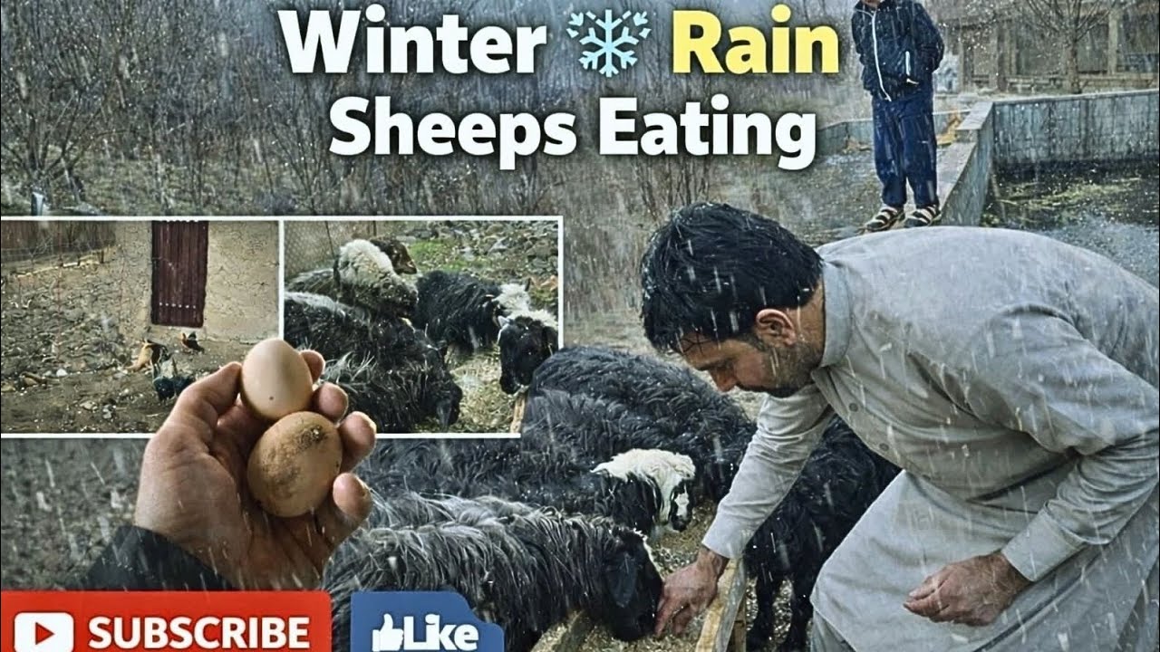 Sheep 🐑 Got Angry on Abbas|| Rainy Weather 🥶