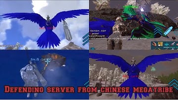 ARK MOBILE: OFFICIAL PVP: Defending server from Chinese Megatribe: PVP Montage