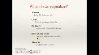 Capitalizing Dates