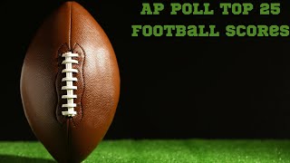 Week 4 AP Poll top 25 College Football Scores