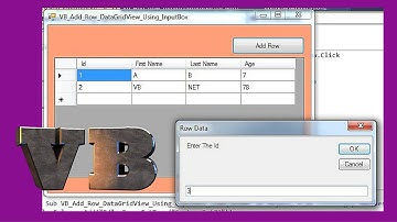 VB.NET - How To Add A Row To DataGridView From InputBox In VB.NET [ With Source Code ]