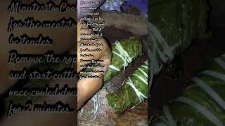 Removing The Cooked karamap And Leaving It On The Side To Cool Off For Cutting 