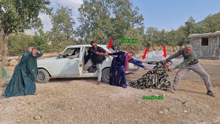 The second wife tries to prevent her husband and first wife from going to the hospital