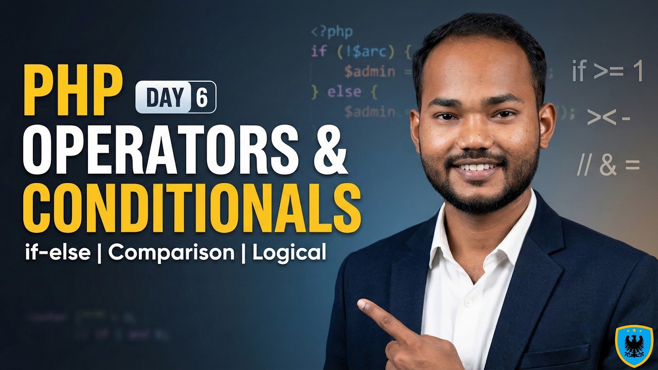 PHP Programming in Hindi | Operators, Comparison & if-else Explained LIVE