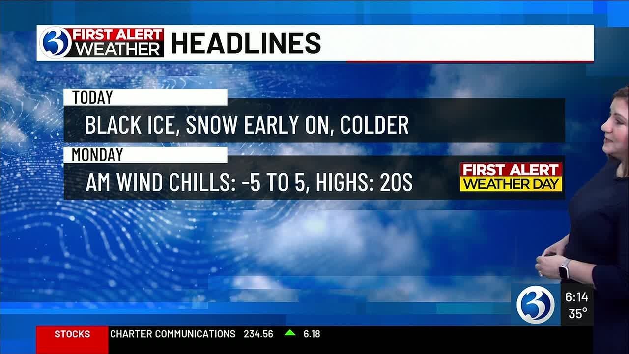 Snow showers before 1pm today, First Alert Weather Days Monday and ...