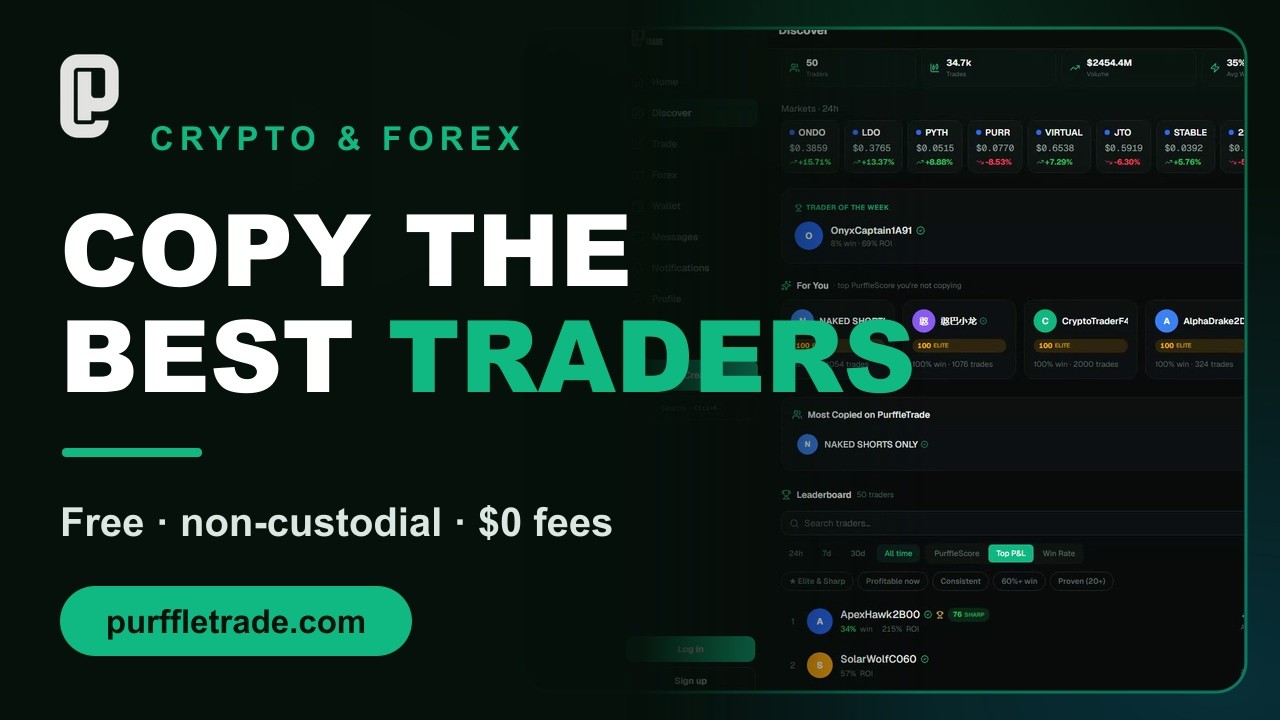 How PurffleTrade works — free crypto copy trading demo