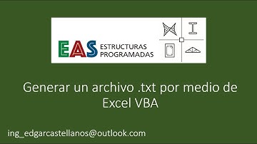 Generar un archivo .txt por medio de Excel VBA