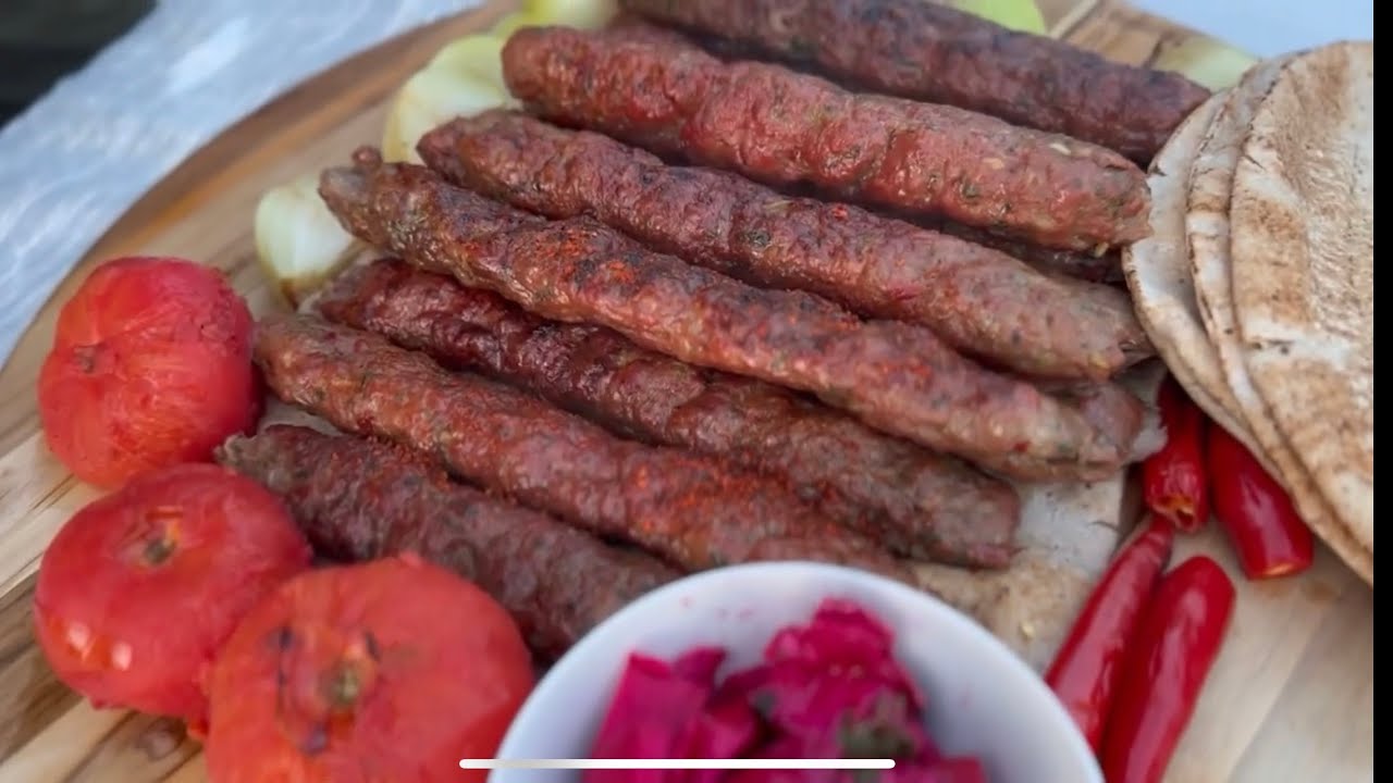 كباب مشوي على الفحم - GRILLED KEBAB - YouTube