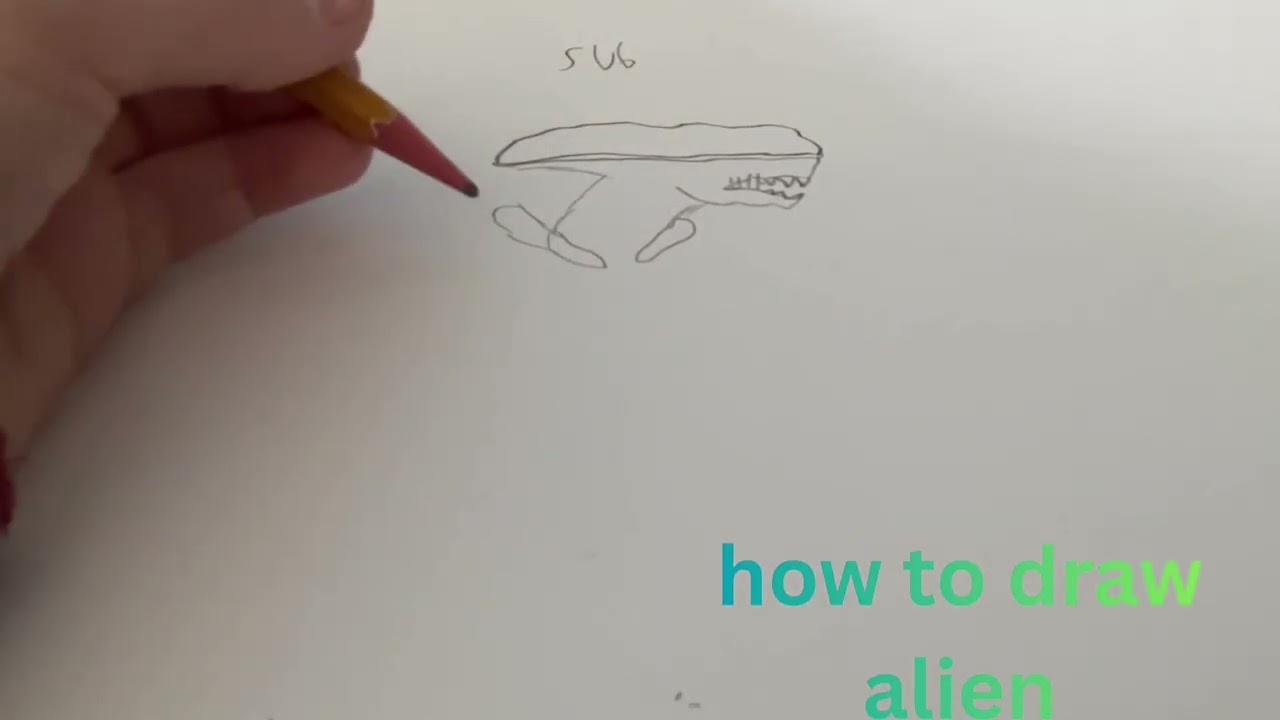 how to draw alien