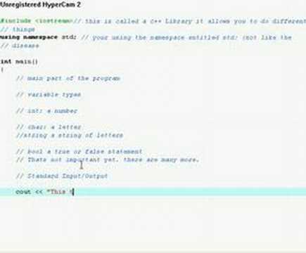 C++ Lesson 1: Variables & I/O/Hello World