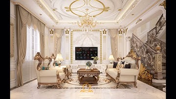 Phòng khách tân cổ điển - TOP 50 mẫu mới nhất xu hướng 2022
