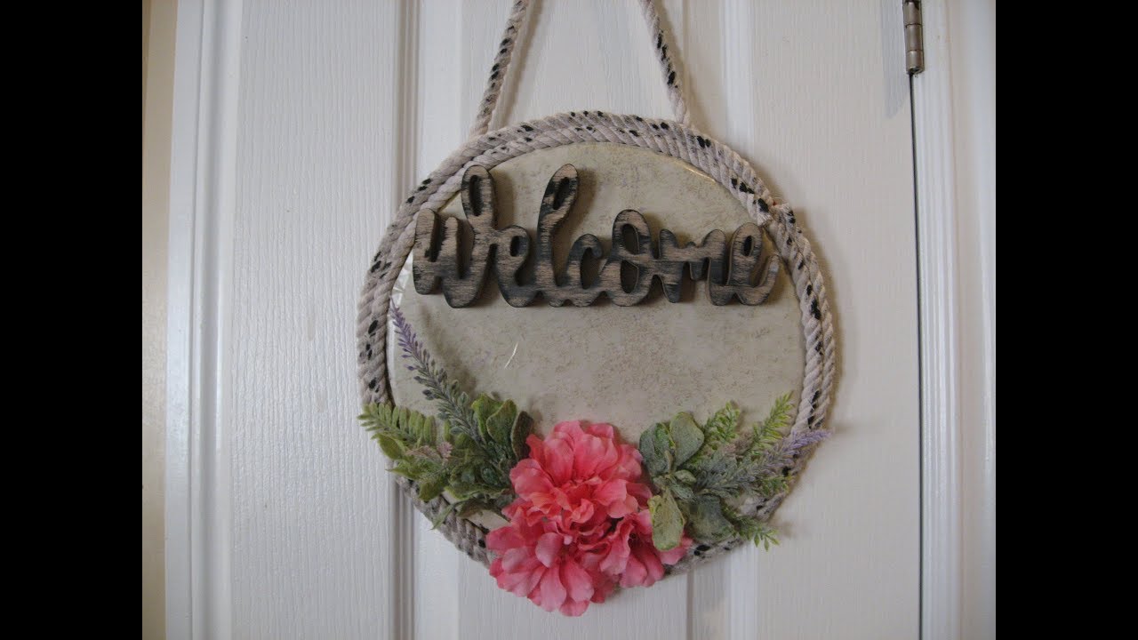 DOLLAR TREE DIY FARMHOUSE DOOR HANGER YouTube