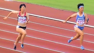 2015インターハイ陸上 女子4×100mR予選1組20150729