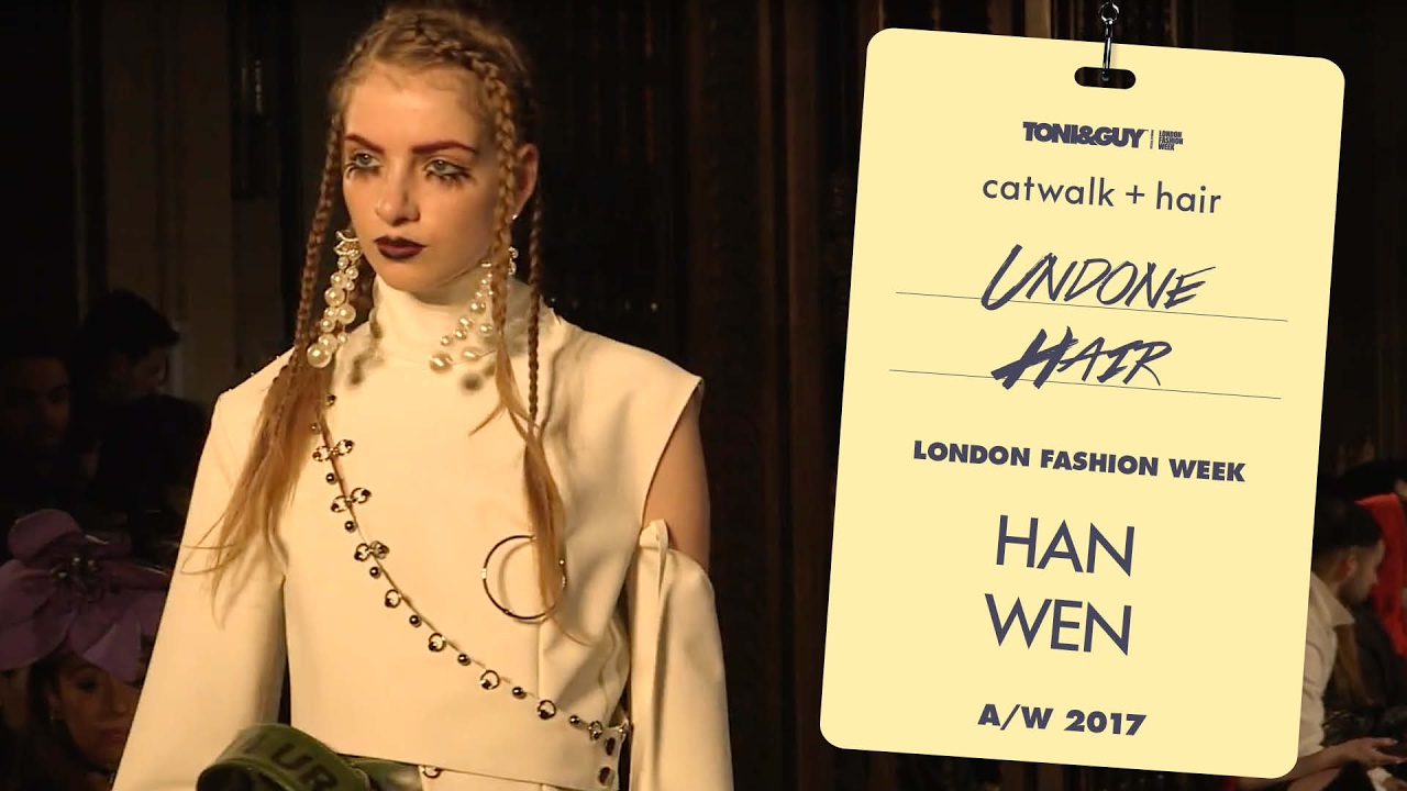 Catwalk Hair Braids For Han Wen At London Fashion Week Aw17 Youtube