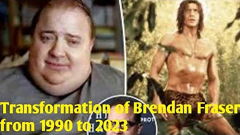 Transformation of Brendan Fraser from 1990 to 2023