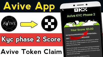 Avive App Phase 2 Kyc Score || Avive App Token Claim || Avive Token listed price