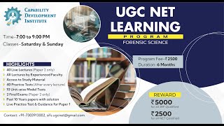 Experiential Learning: Forensic Science UGC NET-JRF