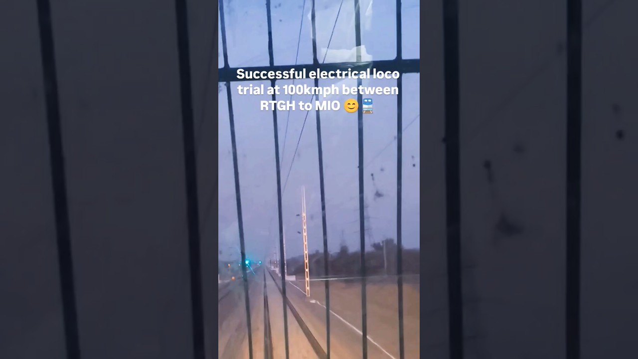 Electrical loco trial at 100kmph between Ratangarh to molisar station NWR division 🚉🎉