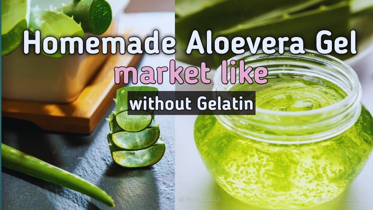Homemade Aloevera Gel 🌿| No Gelatin, No Chemical |#homemadealoeveragel #aloeveragel #diy