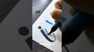 This is what happens when I dip the brush pen tip in water! #shorts #calligraphy screenshot 5