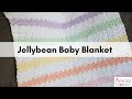 Jellybean baby blanket  pastel blanket  easy crochet blanket