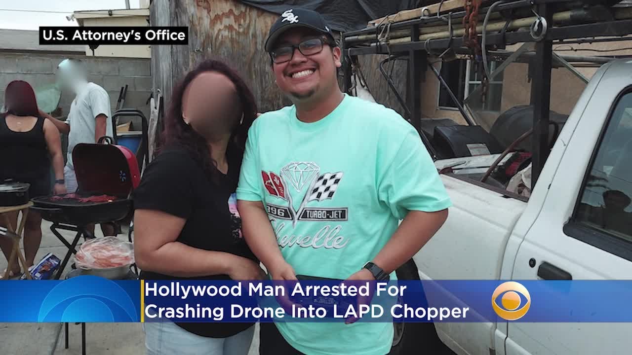 Hollywood Man Arrested For Crashing Drone Into LAPD Chopper - YouTube