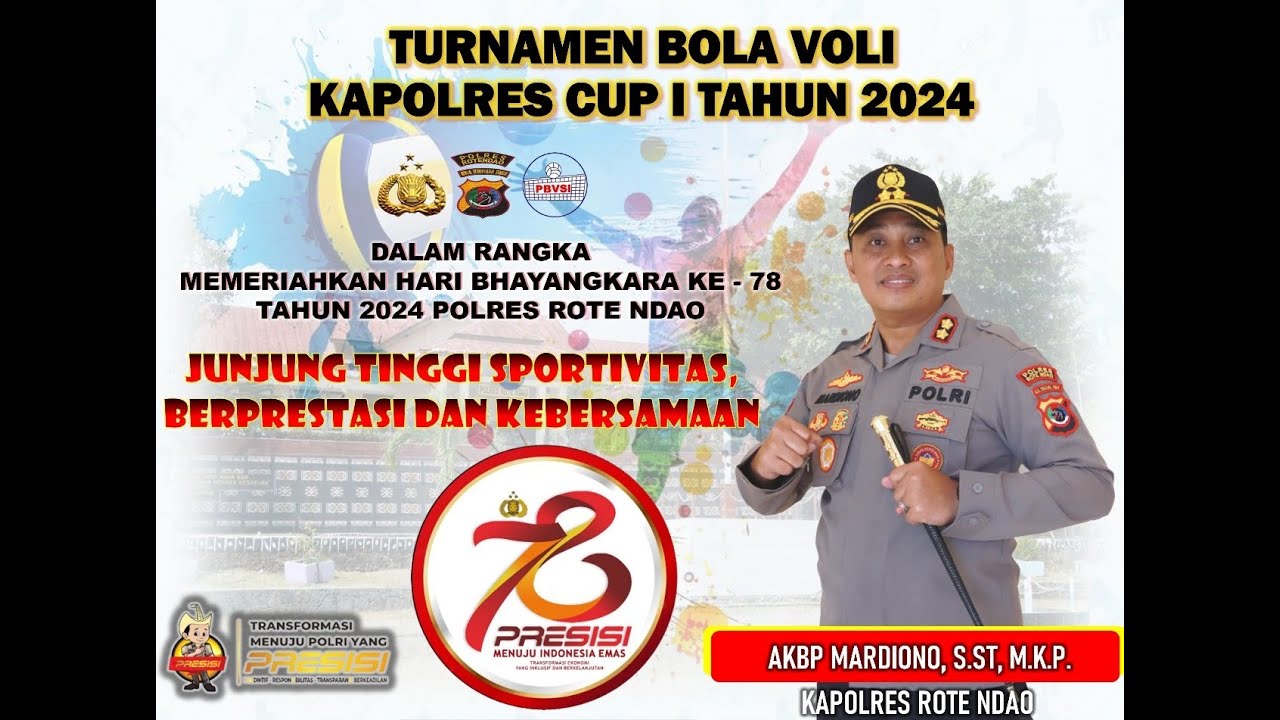 KODIM 1627 vs BAR-BAR A, PIALA BOLA VOLI KAPOLRES ROTE NDAO CUP I 2024
