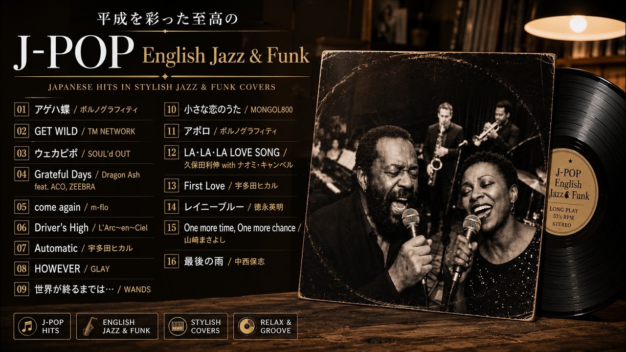 永久保存版】平成J-POP名曲集｜English Jazz & Funk Cover 16 - YouTube