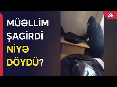 Azərbaycanda müəllim şagirdi belə döydü