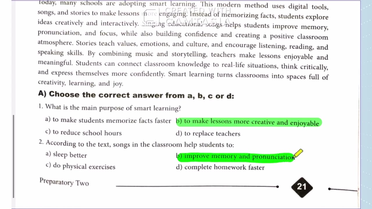 مراجعة الوحدة الثامنة الصف الثاني الاعدادي لغة انجليزية الترم الثاني 2026
