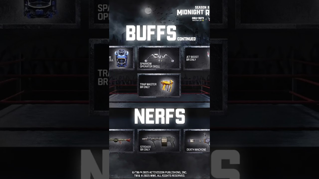 BUFFS&NERFS IN CODM SEASON 9 2025 