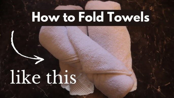 How to fold your towel like a hotel 🤍 #homedecor #bathroomdecor #bath, Towel Hanging Ideas