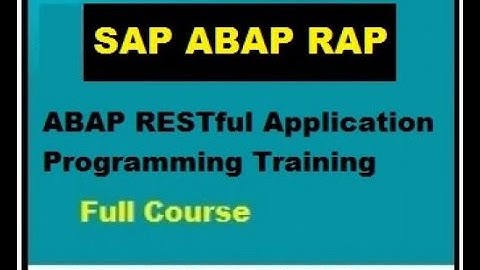 SAP ABAP RAP RESTful Application Programming training #sapabap #sapbtprap #viral #saps4hana #viral
