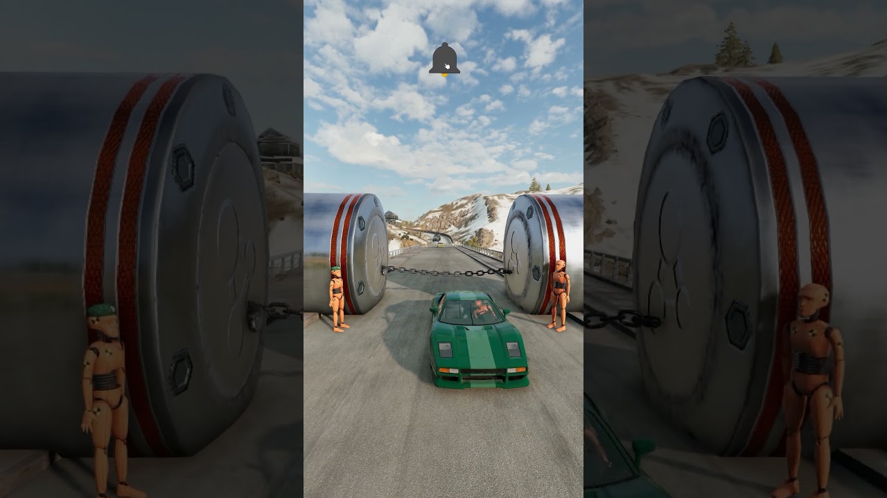 Classic Police Gets Crushed! Military Truck Fails Chain Barrier 😳🚧 