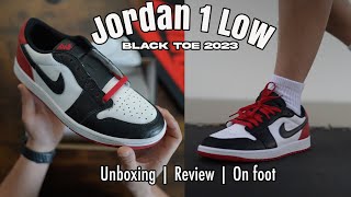 Black Toe Jordan 1 Low 2023, Sneaker of the Summer?! Unboxing| Review | On Foot