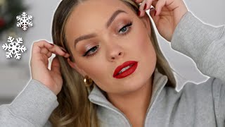 CLASSIC CHRISTMAS MAKEUP TUTORIAL! Red Lipstick Hacks, Tips & Tricks for Beginners! | Brianna Fox